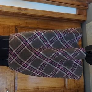 Wool Plaid Skirt Hillard & Hanson